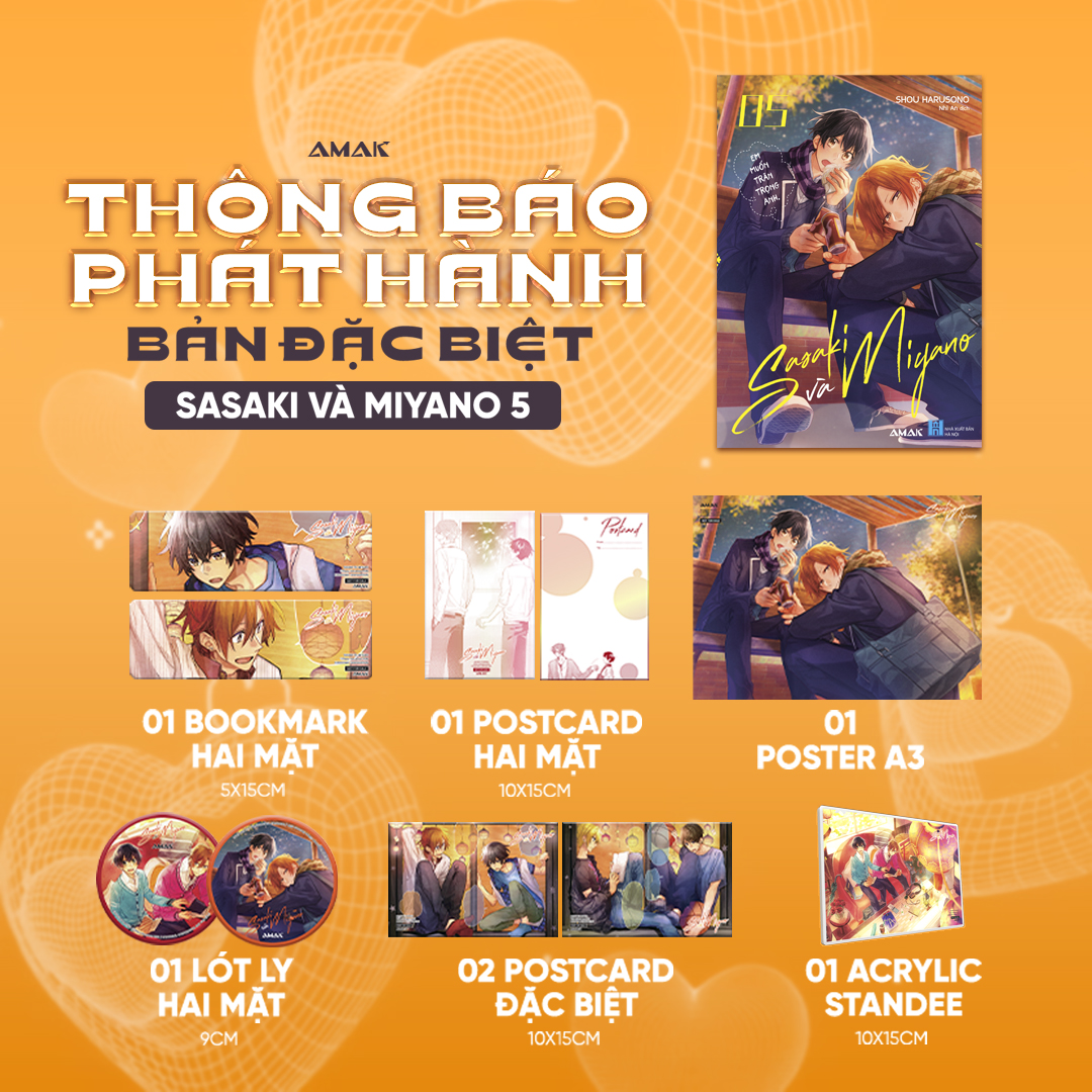 Sasaki và Miyano - Tập 5 - Amak Books - Amak Books - Tặng kèm Postcard, Bookmark cho mọi cuốn sách