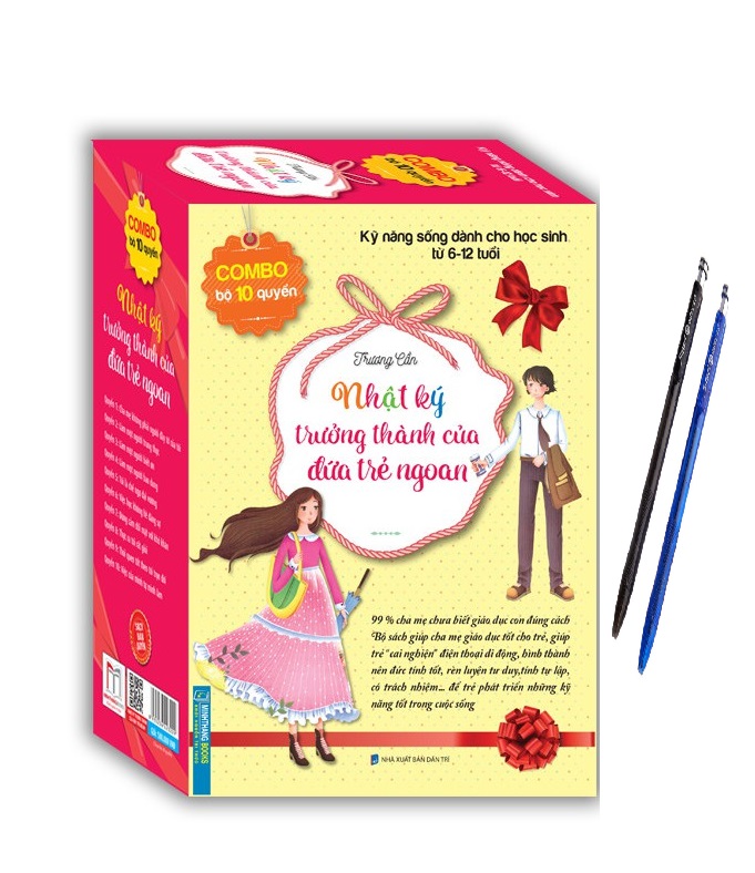 Sách Combo Nhật ký trưởng thành của đứa trẻ ngoan Sách bản quyền - Mhbooks tặng bút