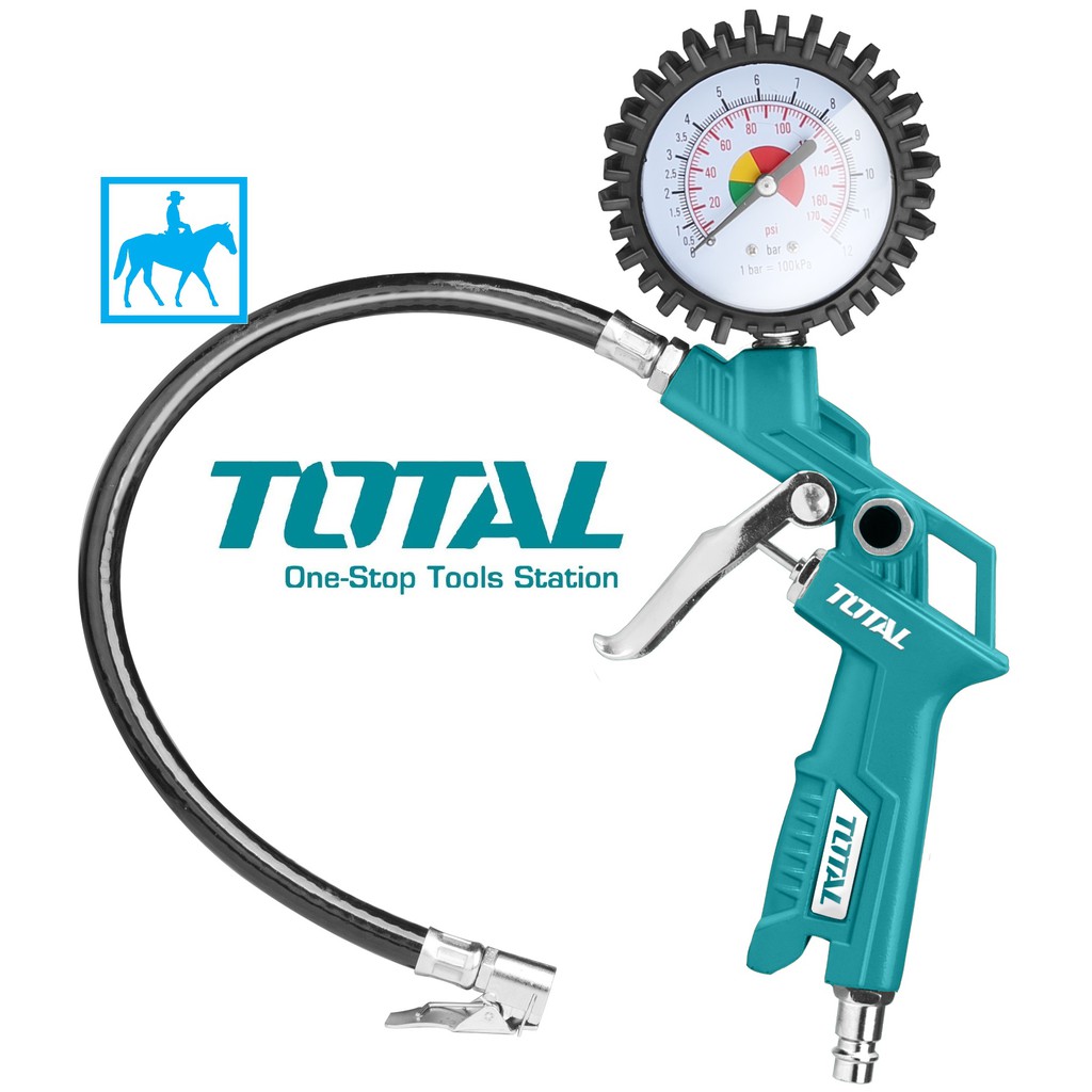 Đồng hồ đo áp suất khí 12bar 174psi TOTAL TAT11601