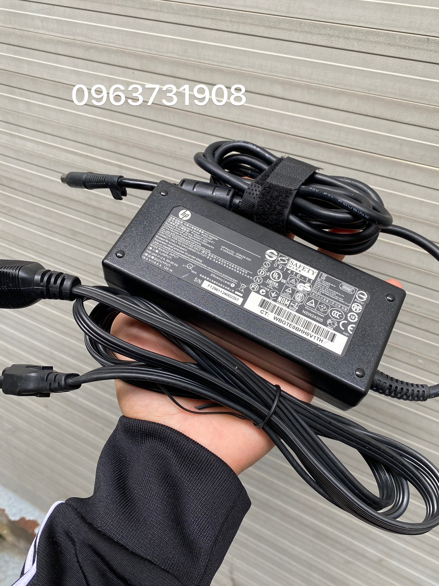 Sạc laptop hp 18.5v-6.5a 120w bản gốc bóc máy hp