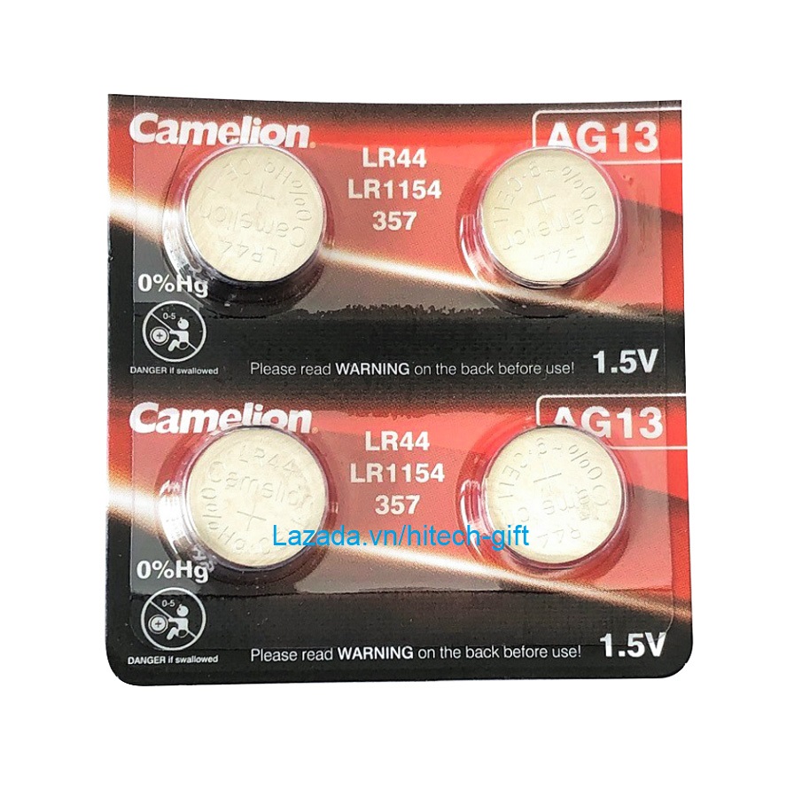 Pin Hạt Nút AG13 Camelion LR44 A76 SR44W GP76A 357