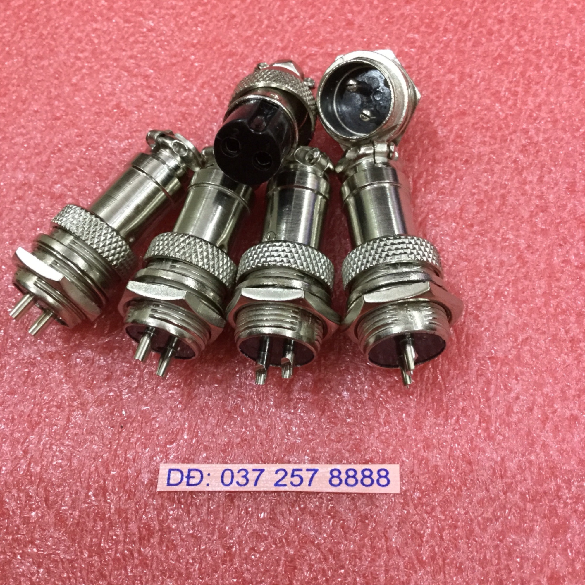 5 bộ Jack sắt tròn M16GX16 -2 P( đực cái )