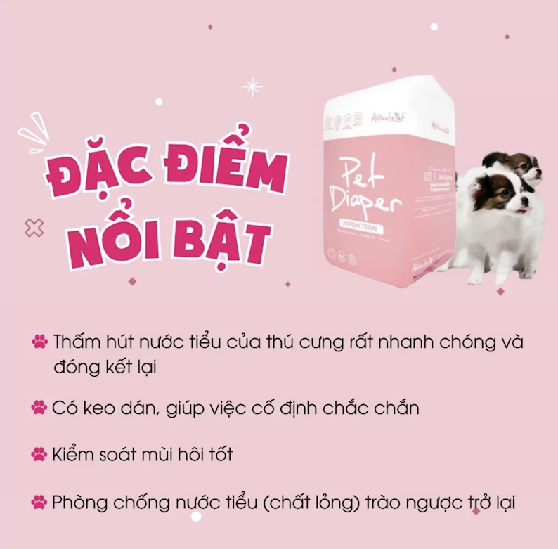 Tã quần Pet Diaper Antibacterial cho chó cái