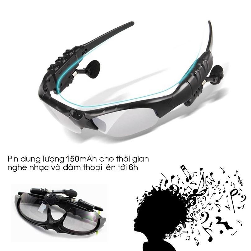 Mắt Kính Bluetooth Sport Vision V4.1 (Đen)
