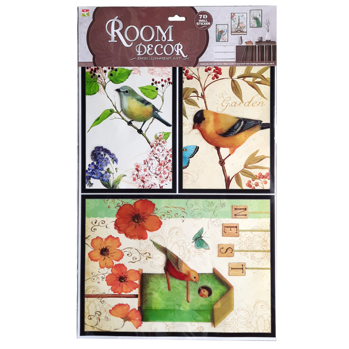 Tranh Dán Tường, Dán Tủ Lạnh 3D trang trí-Tranh 3D Trang trí tường, phòng ngủ sang trọng Có Sẵn Keo Dán Sẵn Keo Dán