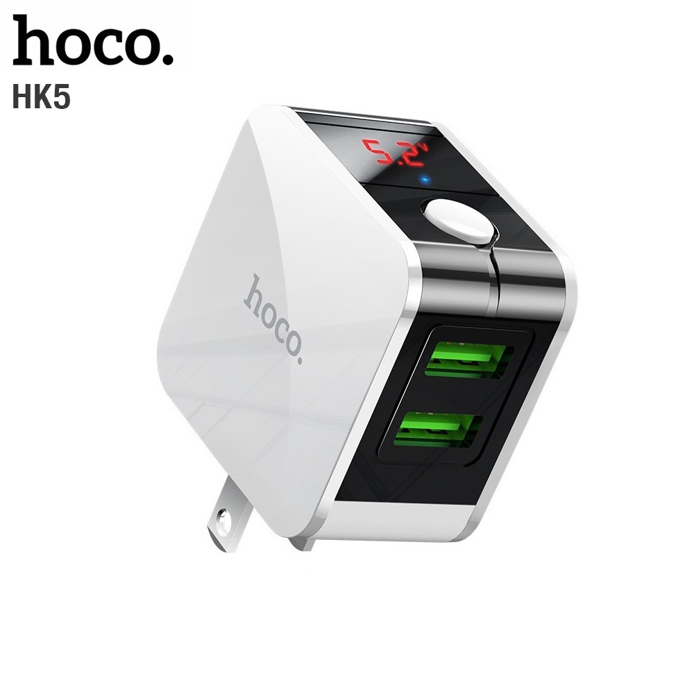 Cóc sạc nhanh tự ngắt 2 cổng USB