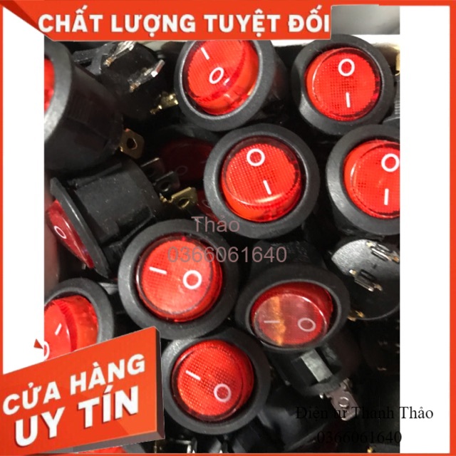 5 Công tắc tròn 3 chân có đèn báo