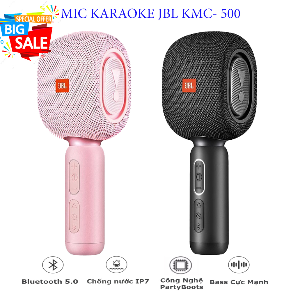 Mic Hát Karaoke Bluetooth JBL KMC-500 Chính hãng