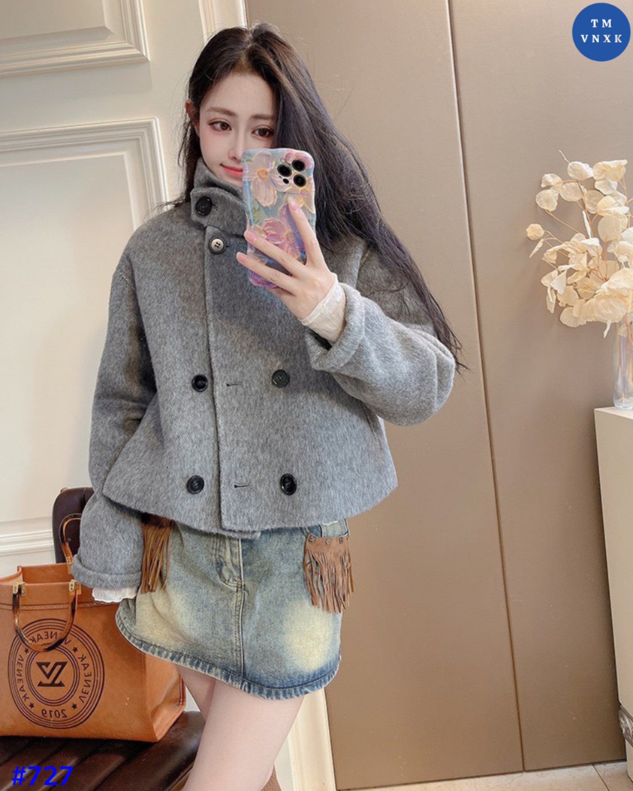 Damaged blazer-Gray