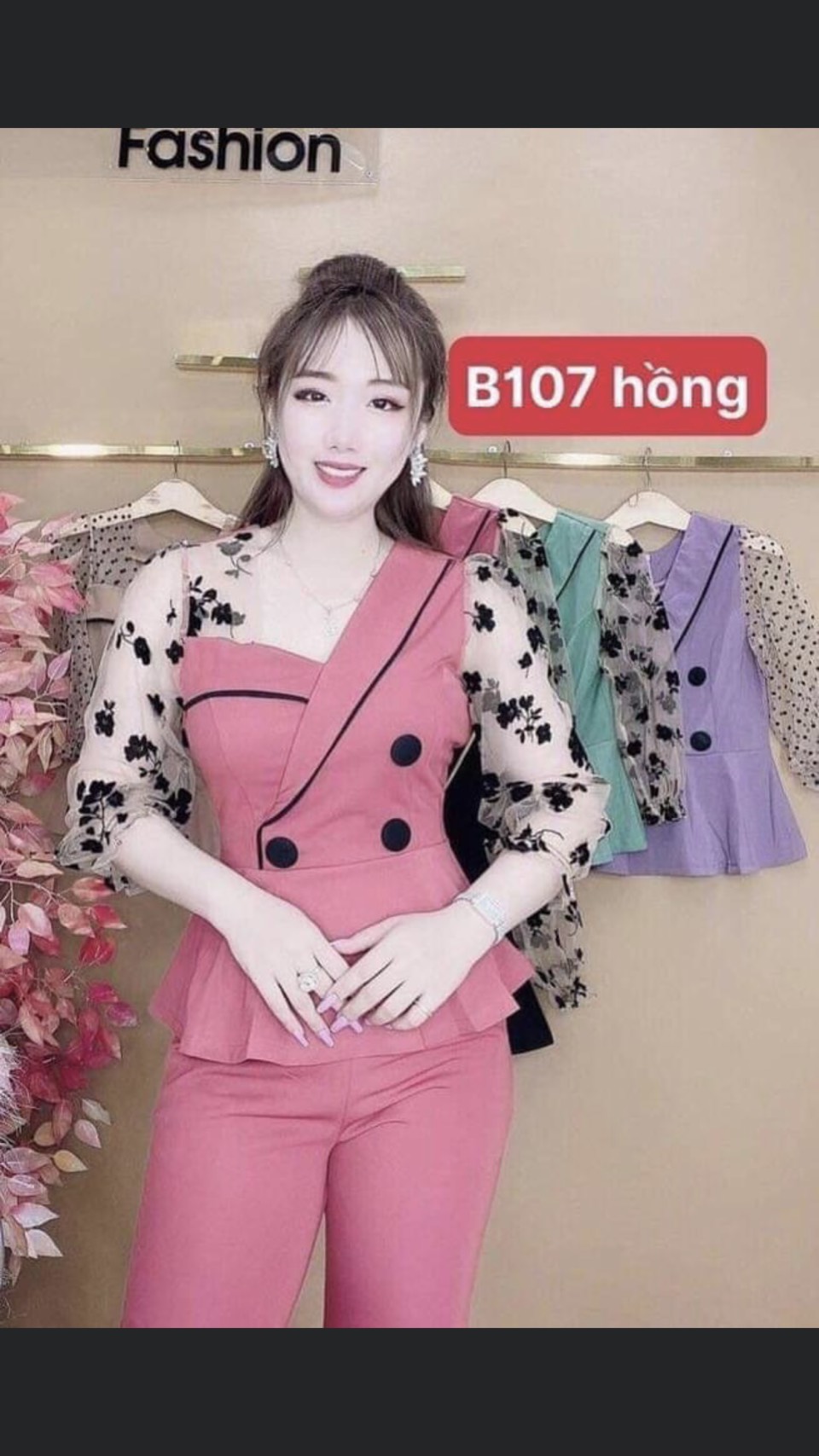 [HCM][Mẫu mới] Set bộ thun cát hàn mặc nhà phối lưới đen cực xinh
