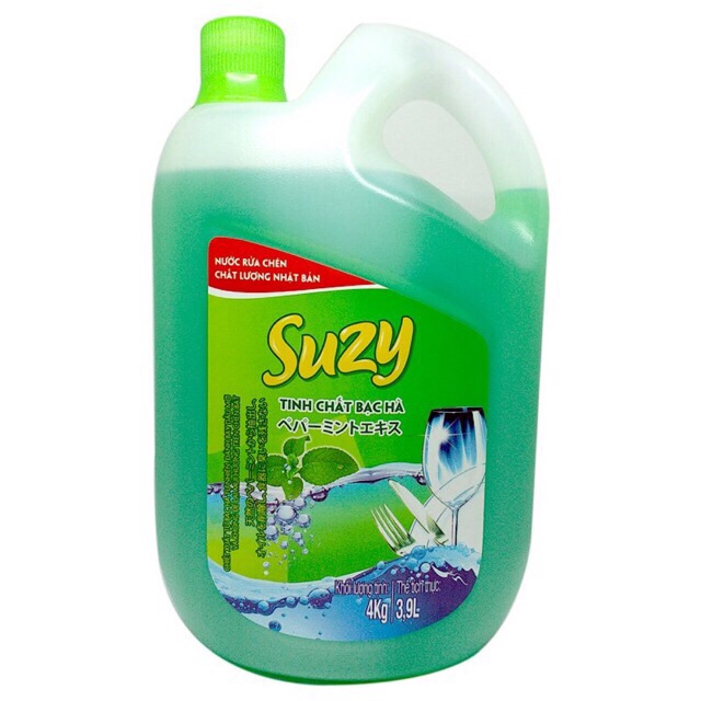 Nước rửa chén bát Suzy 4kg chất lượng NHẬT BẢN(Tinh chất quế)