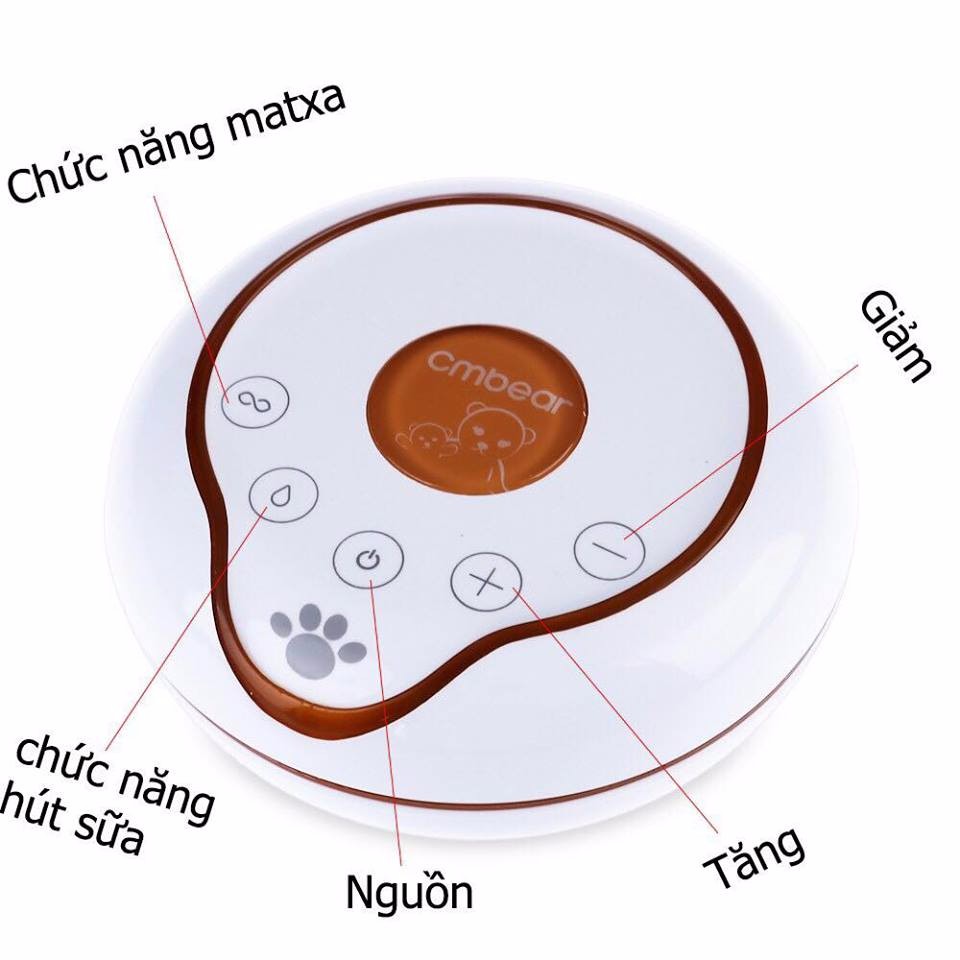 [BH 12 tháng] Máy hút sữa điện đôi CMBEAR cao cấp 9 cấp độ mạnh (cm bear)