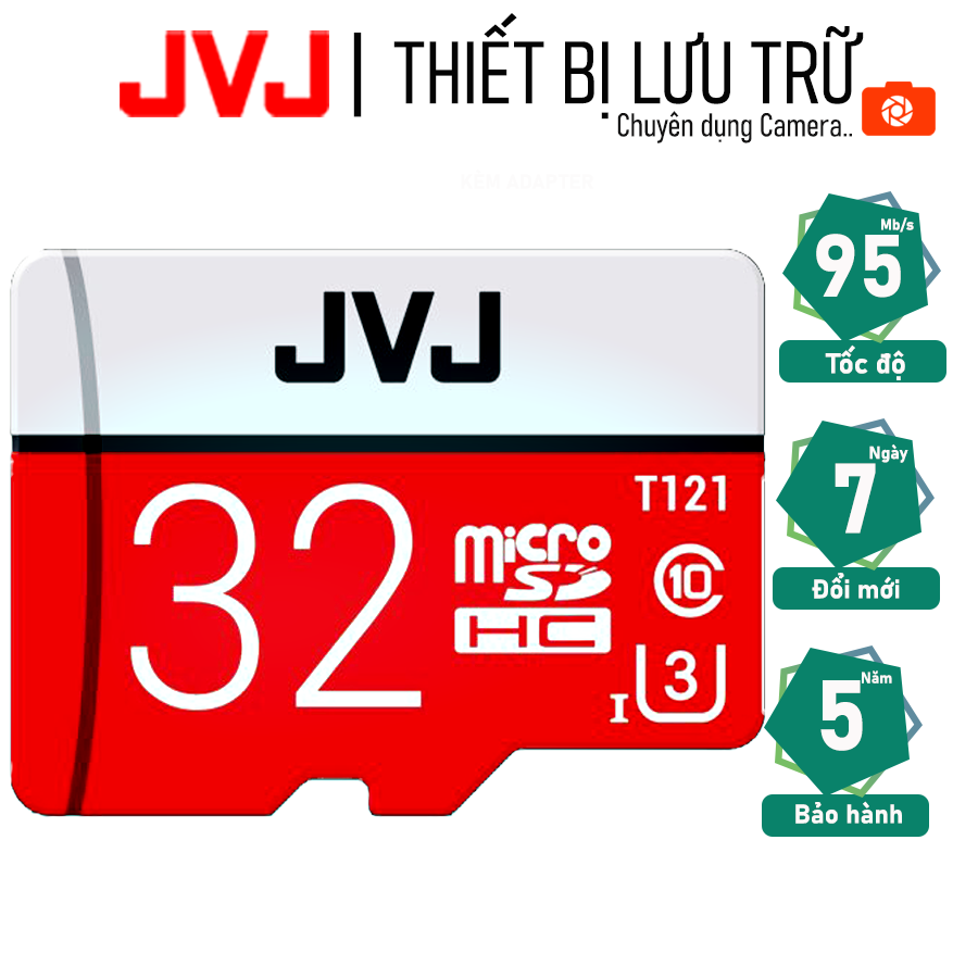 Thẻ nhớ 32G Class 10 U3 JVJ Pro microSDHC tốc độ cao 95MB s Thẻ nhớ cho