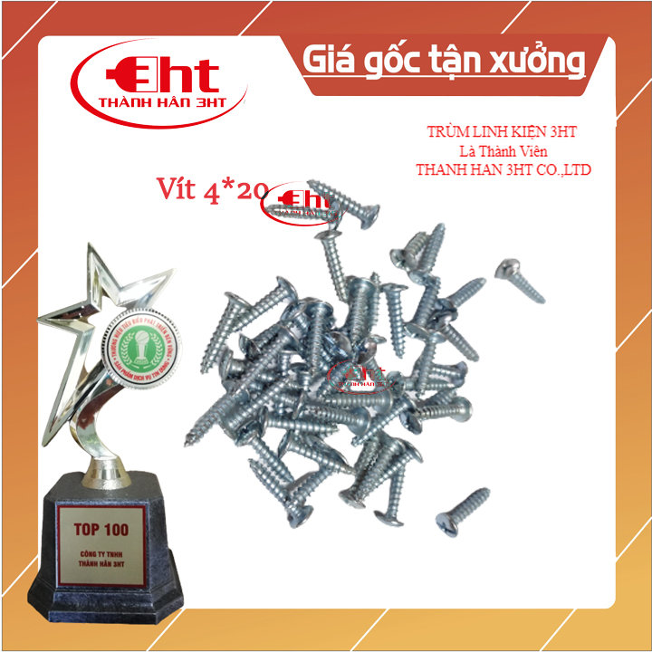VÍT BẮT NHỰA + GỖ 4*15 (ĐÓNG GÓI 100G)