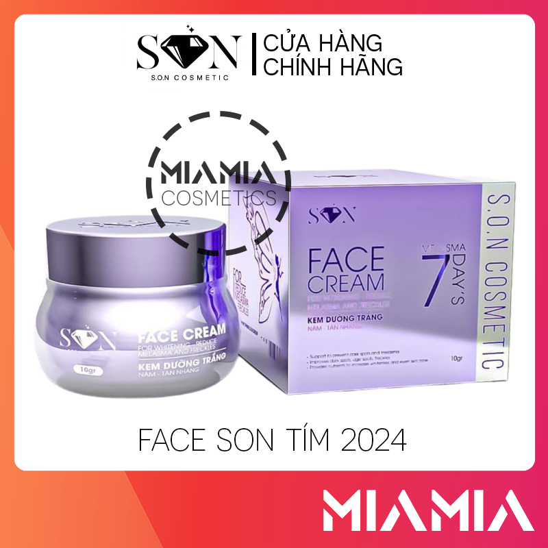 Kem face son màu tím chính hãng - kem dưỡng trắng ƞám եàn nhang son cosmetic