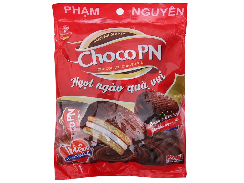 Bánh Phủ Sôcôla Choco Phạm Nguyên (Gói 216g)