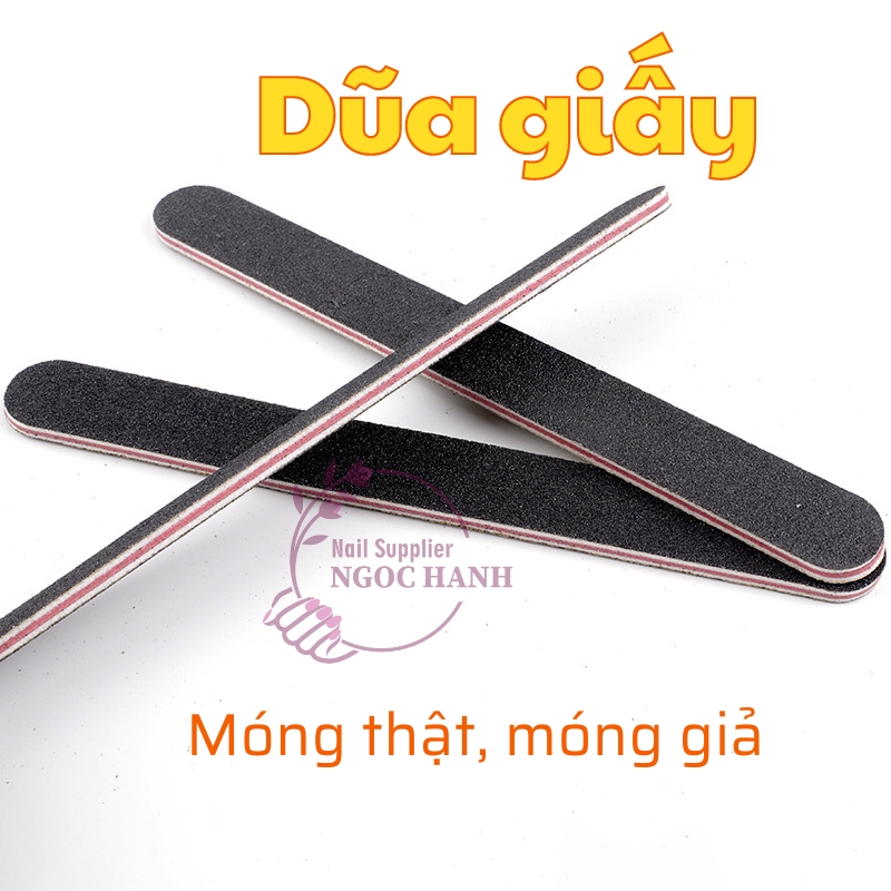 Dũa giấy làm móng 2 mặt, dũa làm nail, dũa nhám đen, giấy nhám. Sponger file - DDua002