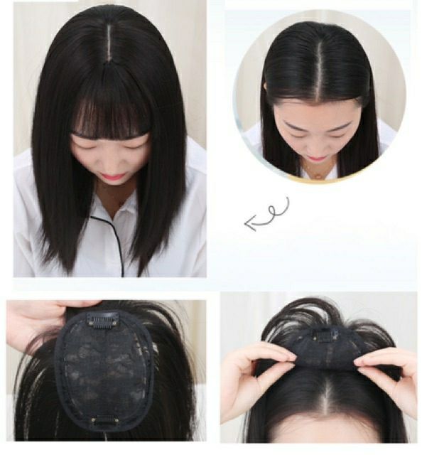Tóc che hói nữ 💝FREESHIP💝 TÓC GIẢ che hói nữ có da đầu
