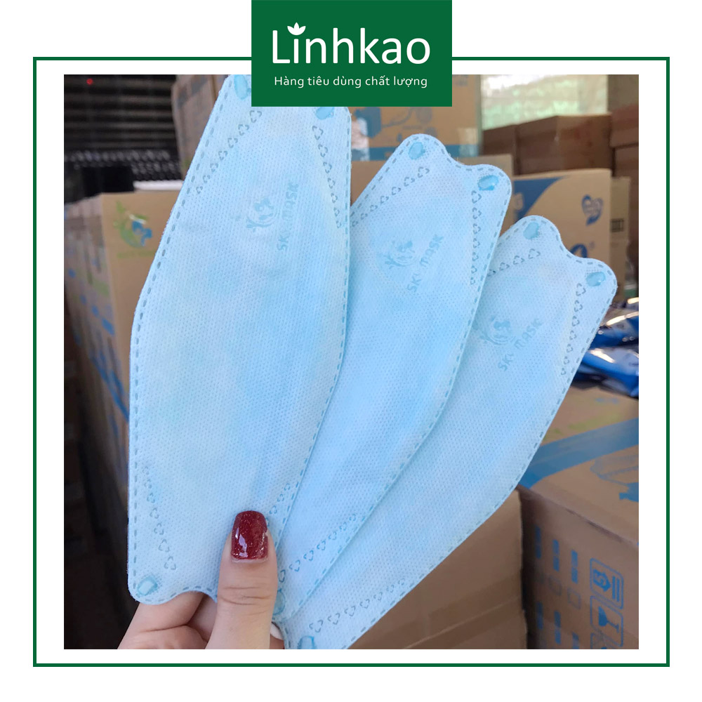Thùng Khẩu trang 4D KF94 kháng khuẩn Sky Mask [30 gói/300 cái]