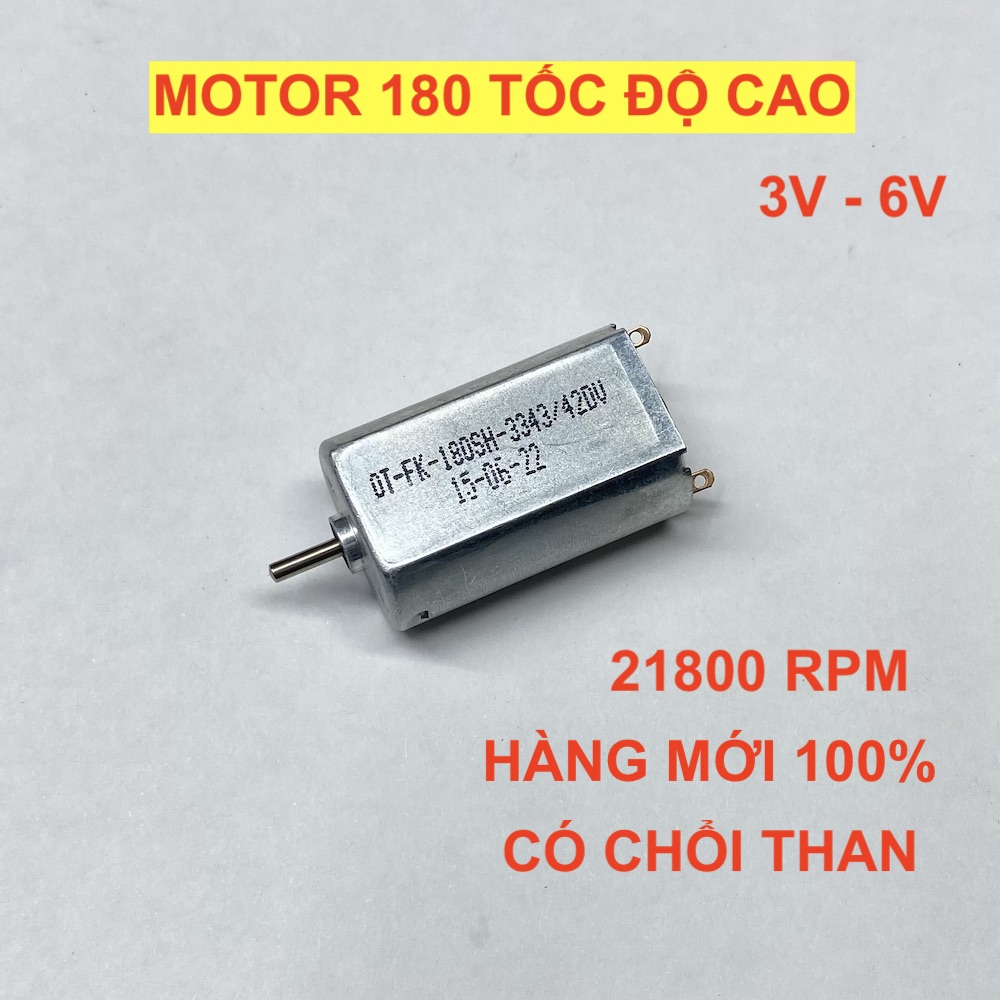 Motor chổi than 180 mã 180SH chất lượng cao 3.7V - 6V - 7.4V tốc độ 26000 RPM hàng mới 100% - LK0338