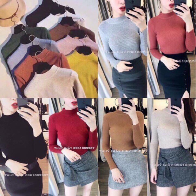 Áo len cổ 3 phân siêu hot siêu cá tính giữ ấm cơ thể