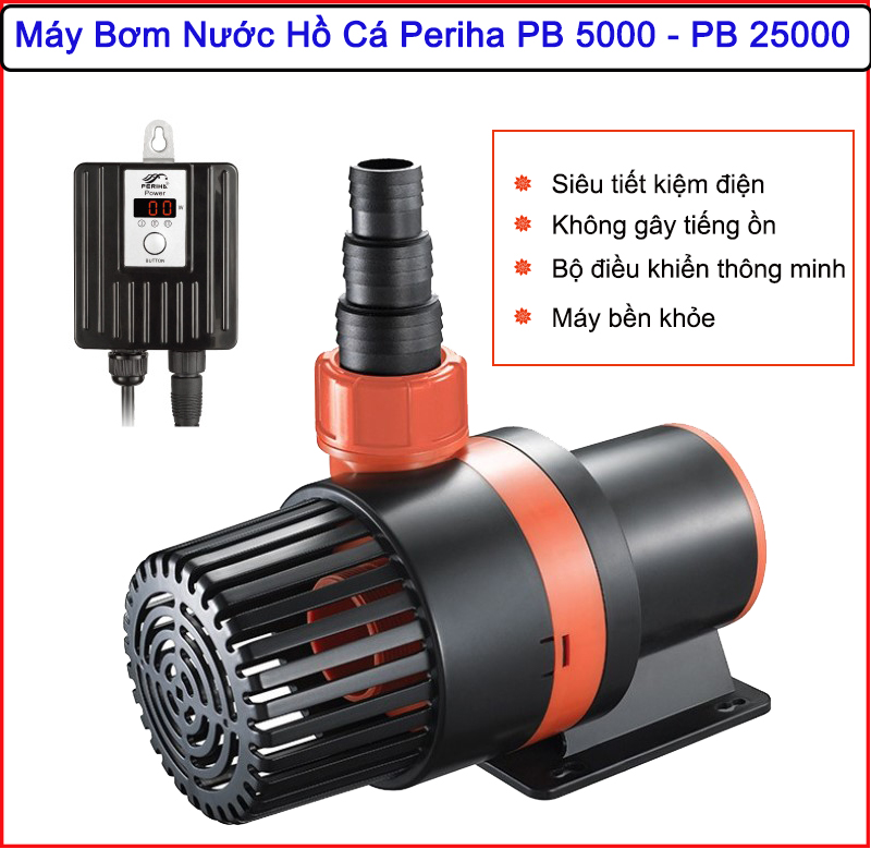 Water pump aquarium periha PB 5000 - 25000 lít/h (Super save electricity, running smoothly, durable, with intelligent control panel)