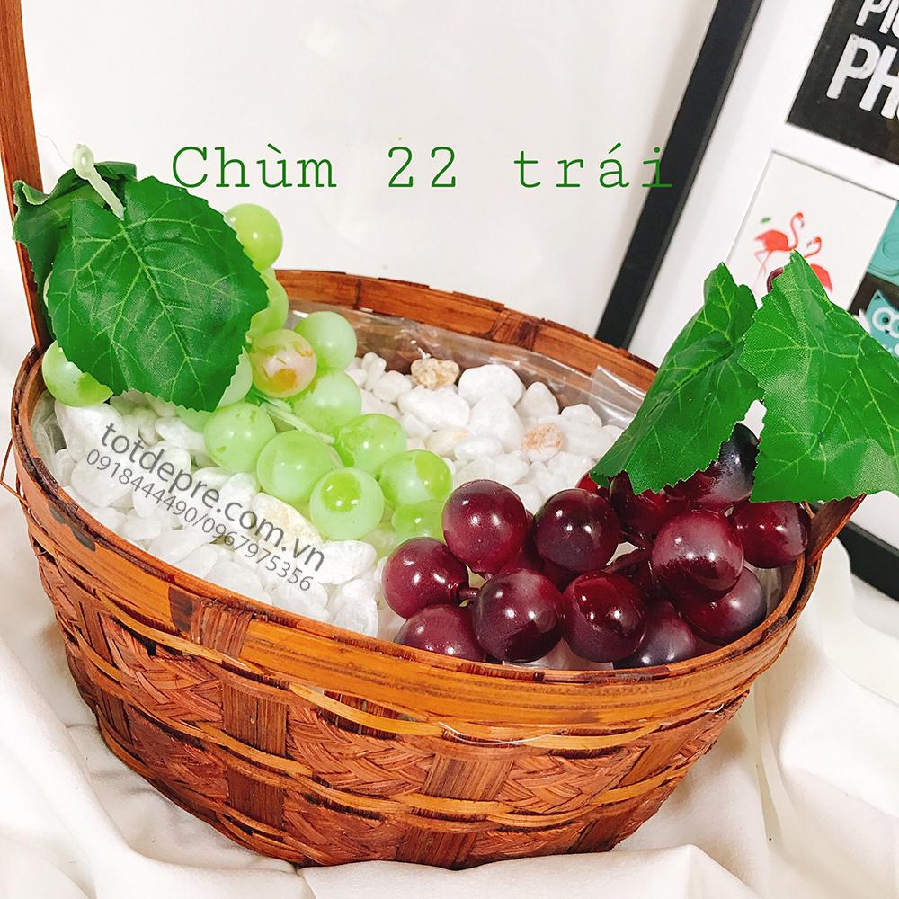 Chùm nho giả giống thật 99%(22 trái 1 chùm)