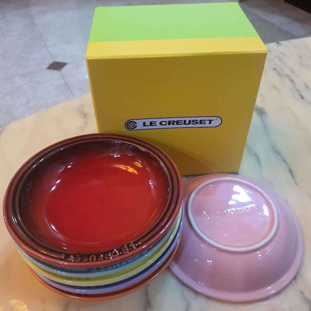 Le Creuset Đĩa 6" (15.3cm) hộp 6 cái ( Màu ngẫu nhiên ) - Le Creuset Mini Round Plate, Rainbow 6"
