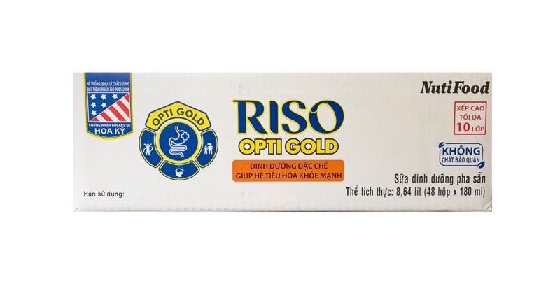 [Hoàn tiền 12%] Sữa Pha Sẵn Riso Opti gold 180ml