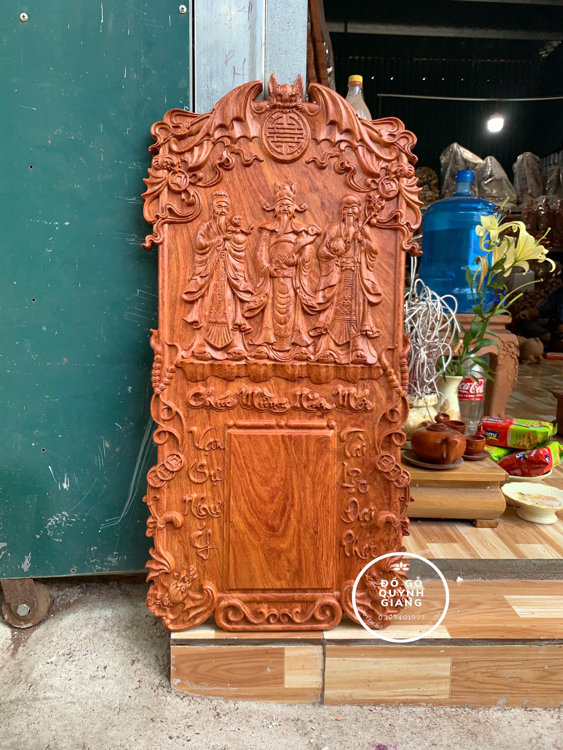 Đốc Lịch Gỗ Hương Hàng Liền Khối Siêu Vân