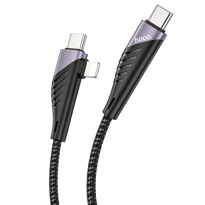 Cáp Hoco U95 - 2in1 (Type C sang Type C/Lightning PD 20W)