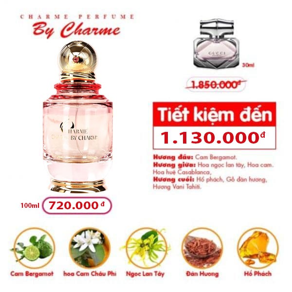 [HCM][ 100% HÀNG CHÍNH HÃNG ] Nước Hoa Nữ  By Chame 100ML