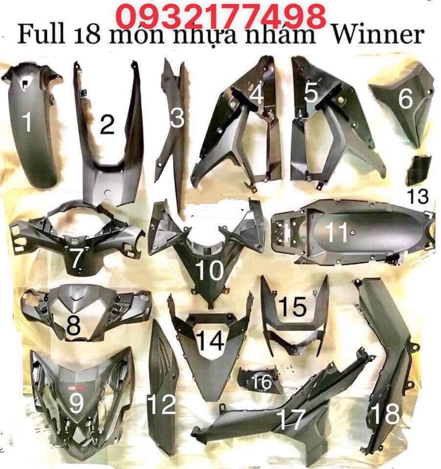 NHỰA NHÁM WINNER V1 (BÁN LẺ TỪNG MÓN) ZIN HÃNG