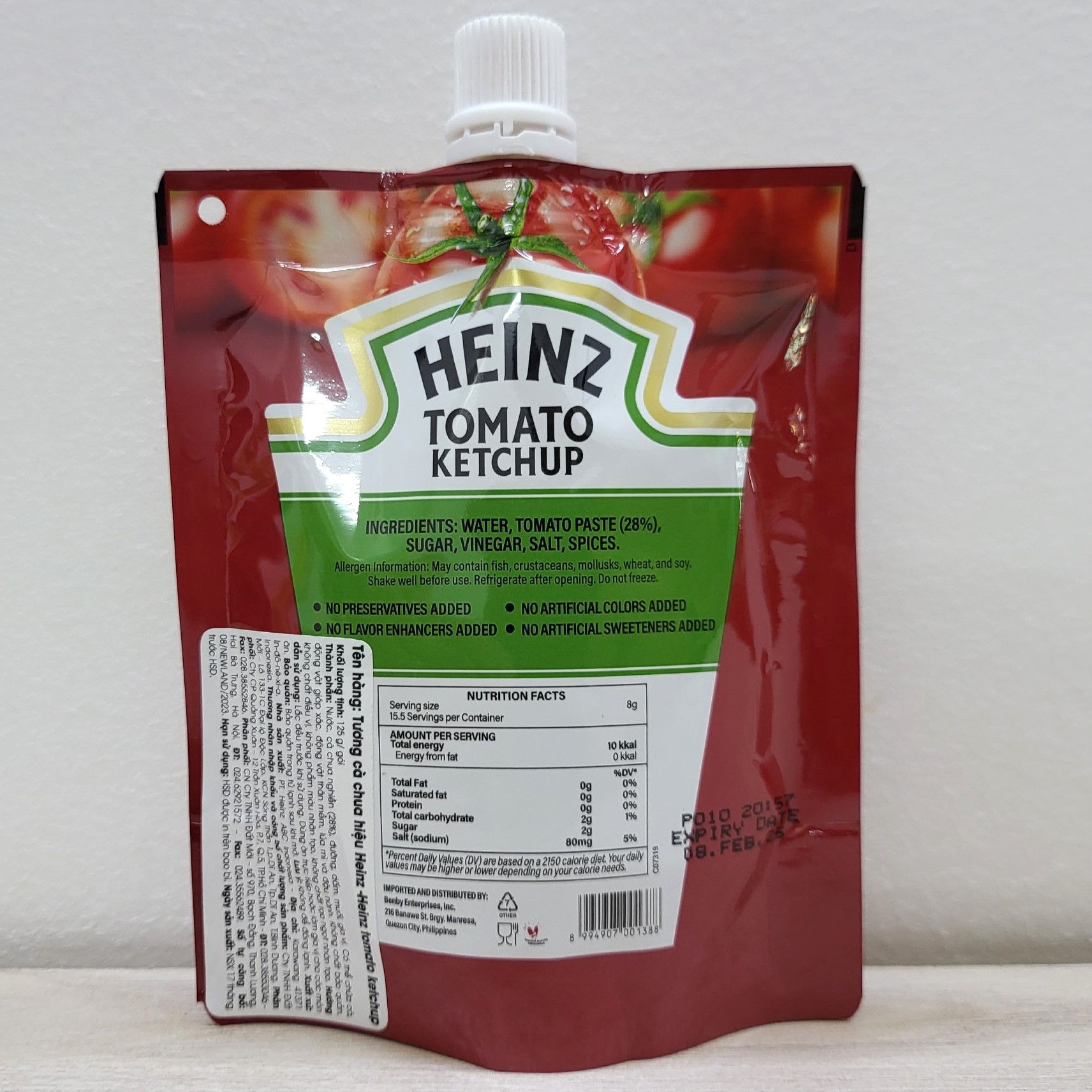 HEINZ (túi CÀ nắp vặn 125g) TƯƠNG CÀ CHUA Tomato Ketchup (HALAL)