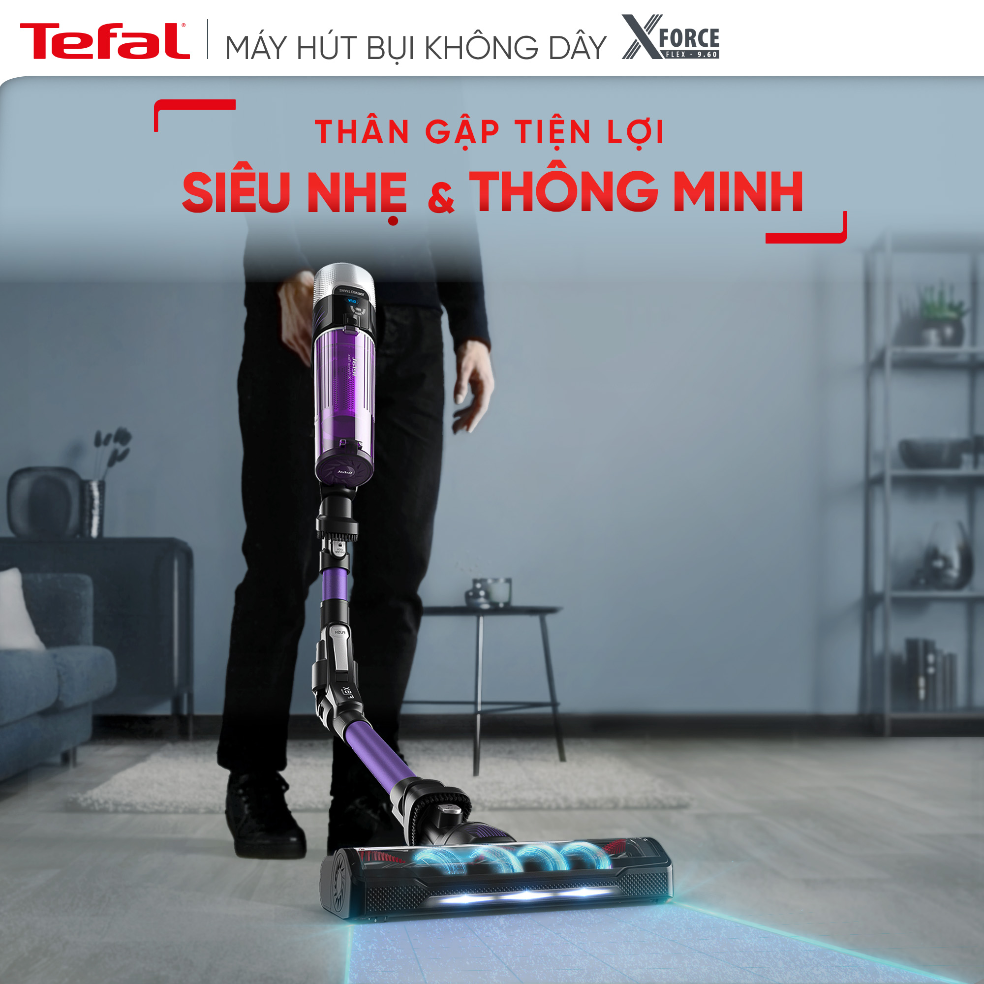 Máy hút bụi không dây X-force Flex 9.60 TY2039WO - Tím