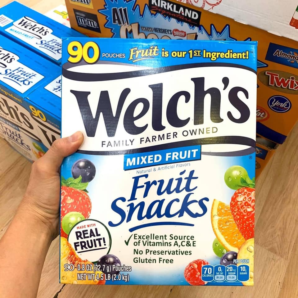 [HCM][CHUẨN AUTH] KẸO DẺO WELCH’S thùng 90 gói mẫu mới