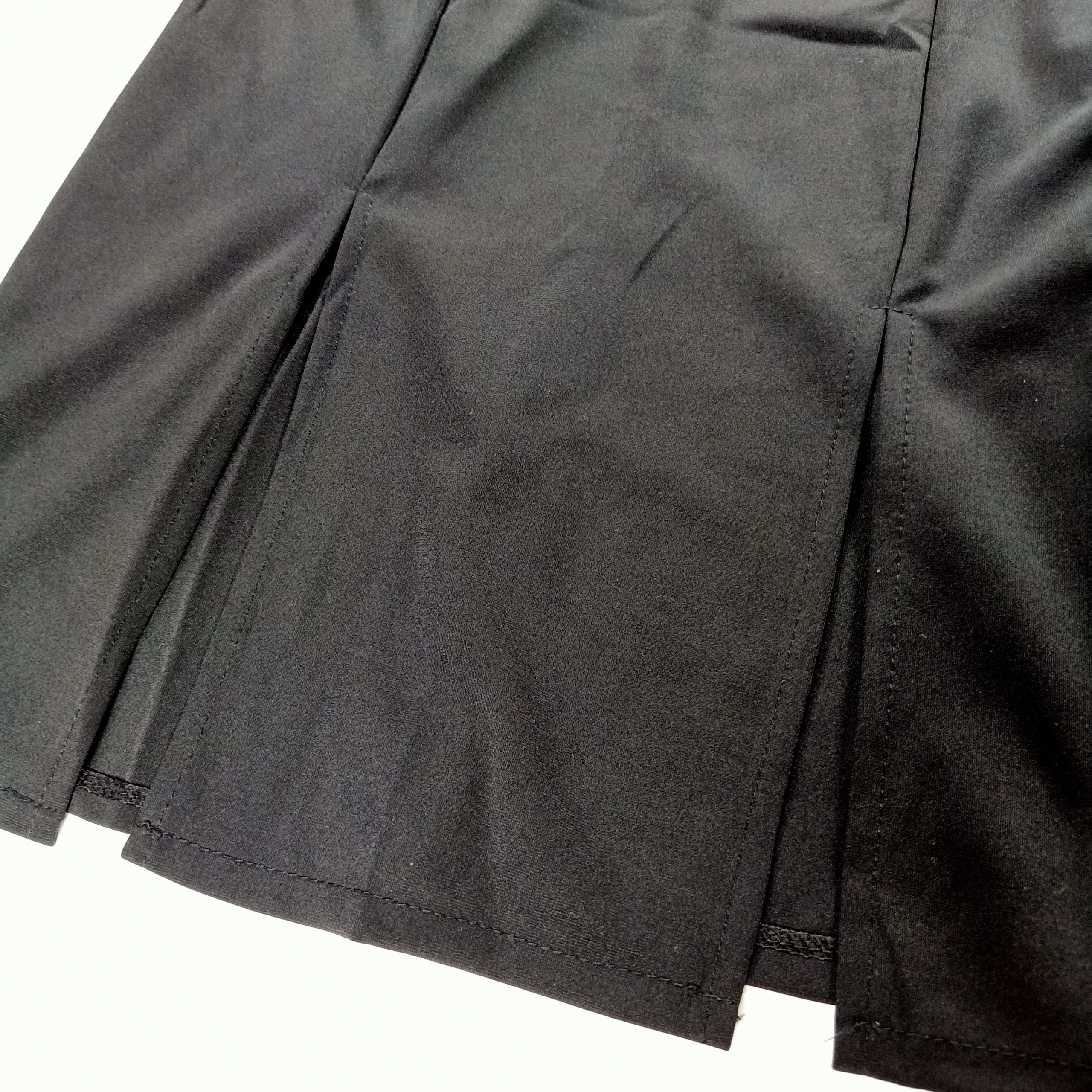 Black midi chiffon skirt