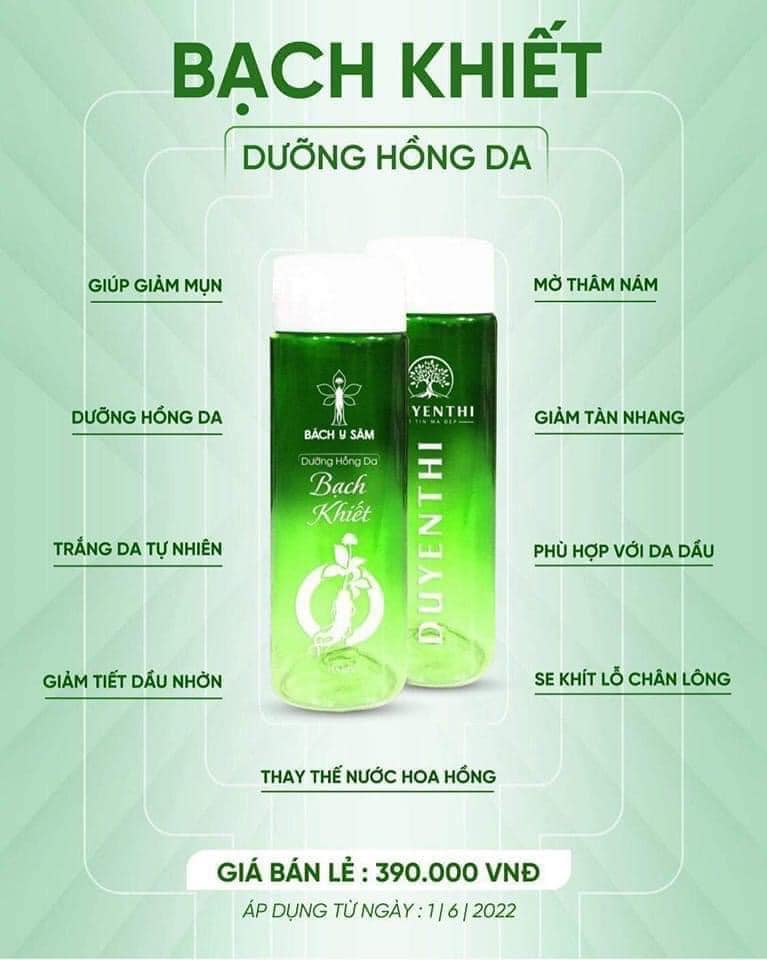 Dưỡng Hồng Da Bạch Khiết Bách Y Sâm 6 trong 1 (100ml)