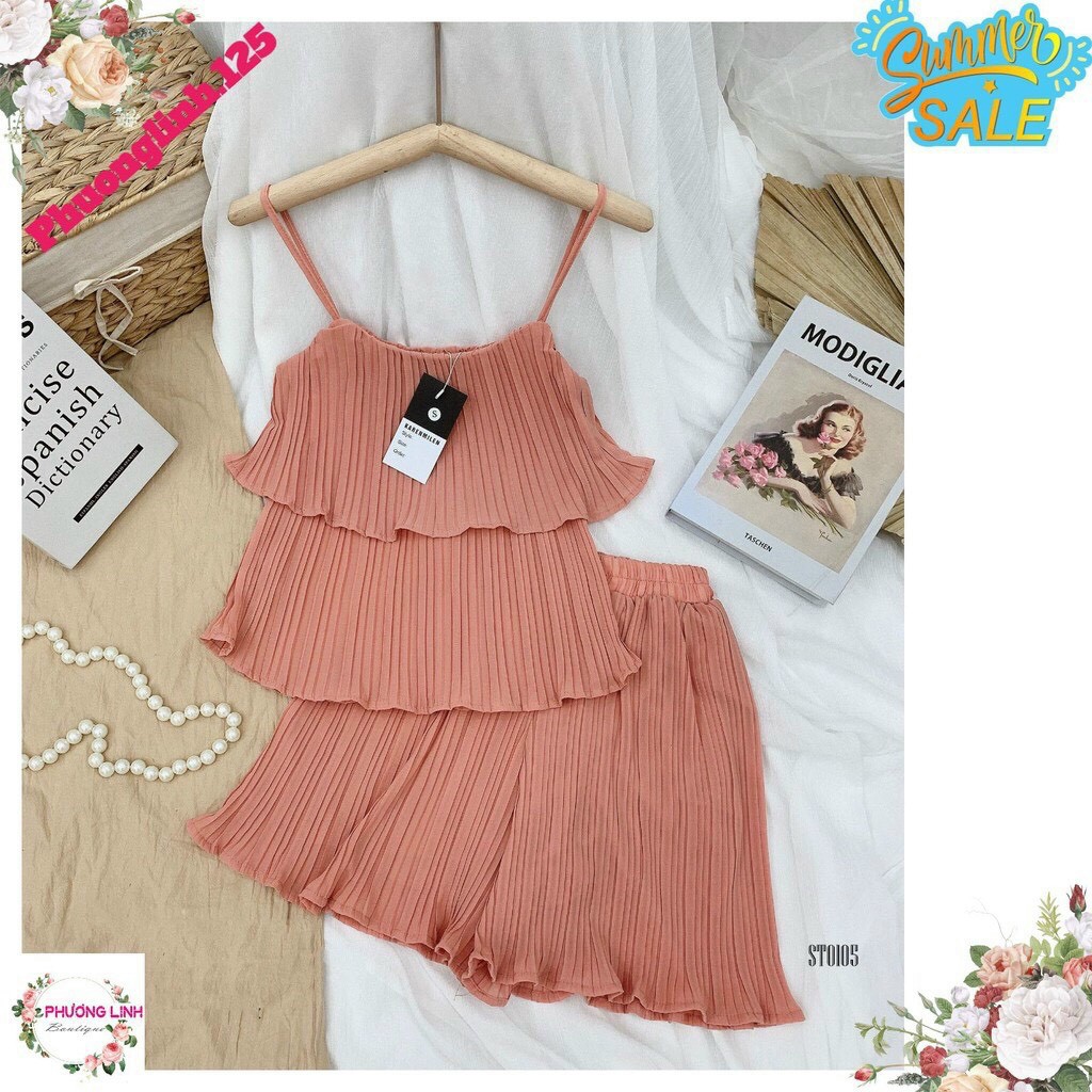 đồ bộ lụa  manngo dập ly dễ thương