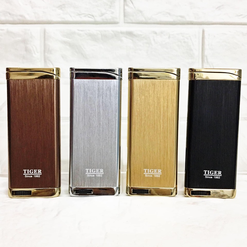 [HCM]BẬT LỬA KHÈ TIGER SIÊU MỎNG (KIM LOẠI) - (XÀI GAS)