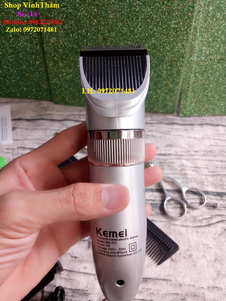 tông đơ cắt tóc Kemei KM27c[ TĂNG BỘ KÉO + LƯỢC CAO CẤP + DỤNG CỤ LẤY RÁY TAI]