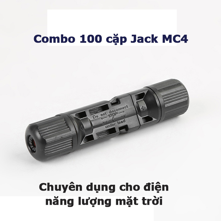 Combo 100 cái Jack kết nối MC4 cút nối chuyên dụng cho cáp năng lượng mặt trời