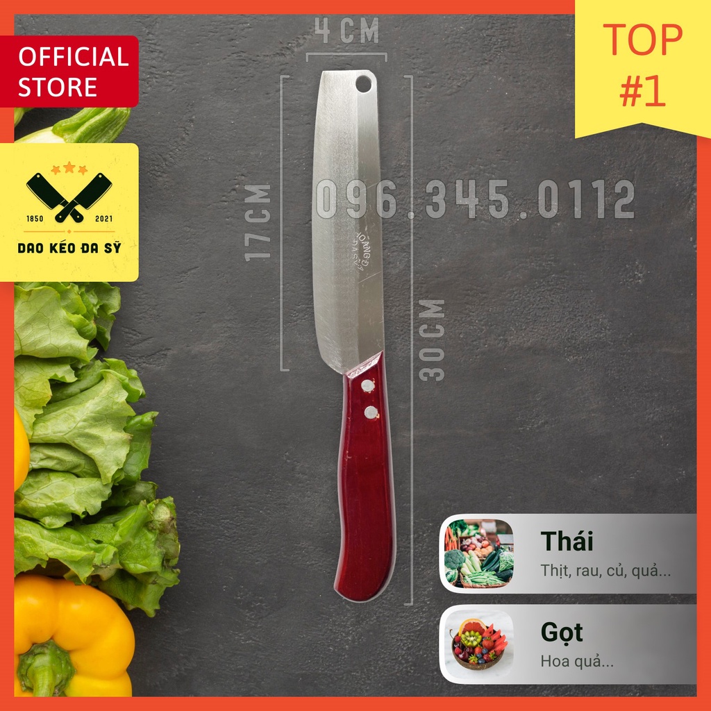 Dao thá¡ thịt, gọt hoa quả - Dao Đa Sỹ - thép Nhật trắng không gỉ