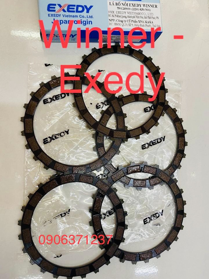 Combo lá sắt và lá bố nồi xe Winner/ Sonic 150 (có bán lẻ) thương hiệu Exedy Japan