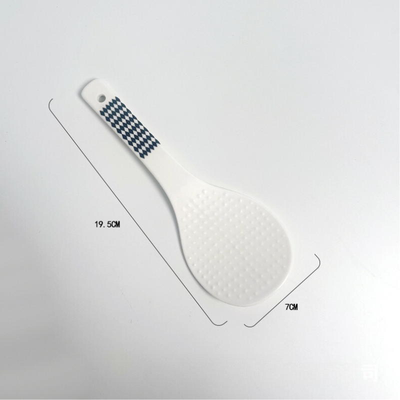 Muôi xới cơm/Thìa xới cơm bằng sứ Dư Dư - Hoa văn hình học