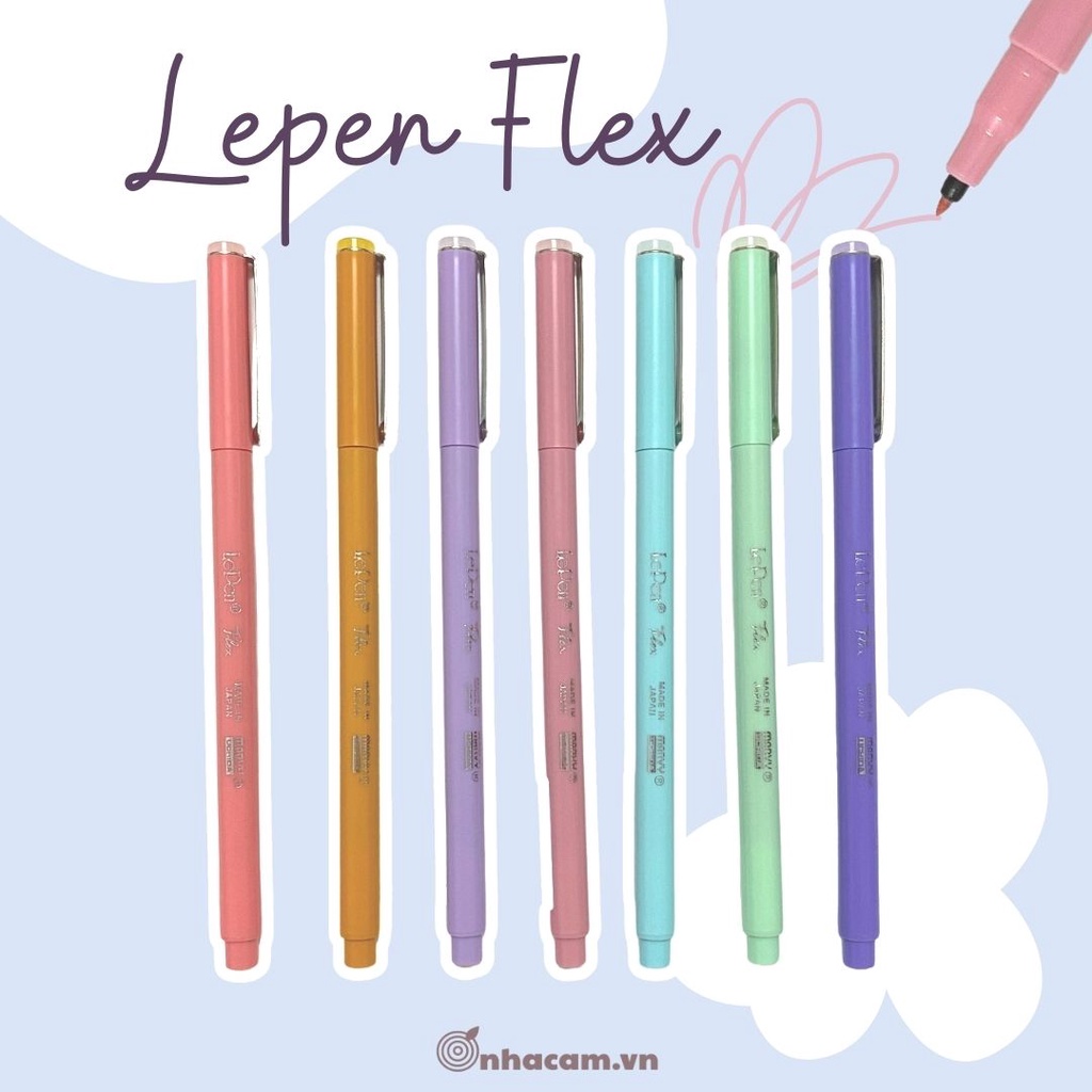 Bút viết thư pháp lepen flex marvy 4800 nhà cam