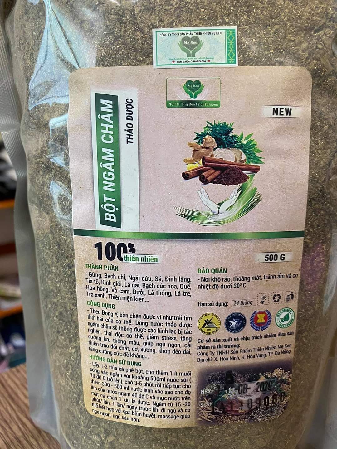 BỘT NGÂM CHÂN THẢO DƯỢC MẸ KEN- Gói 500gr