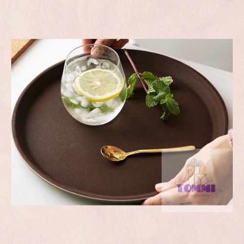 Khay Phục Vụ Chống Trơn Trượt Tròn - Dụng Cụ Pha Chế