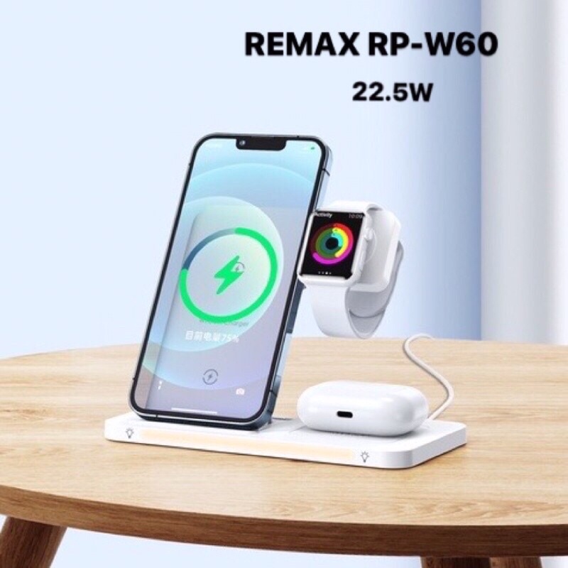 Đế sạc không dây 3in1 22.5W REMAX RP-W60
