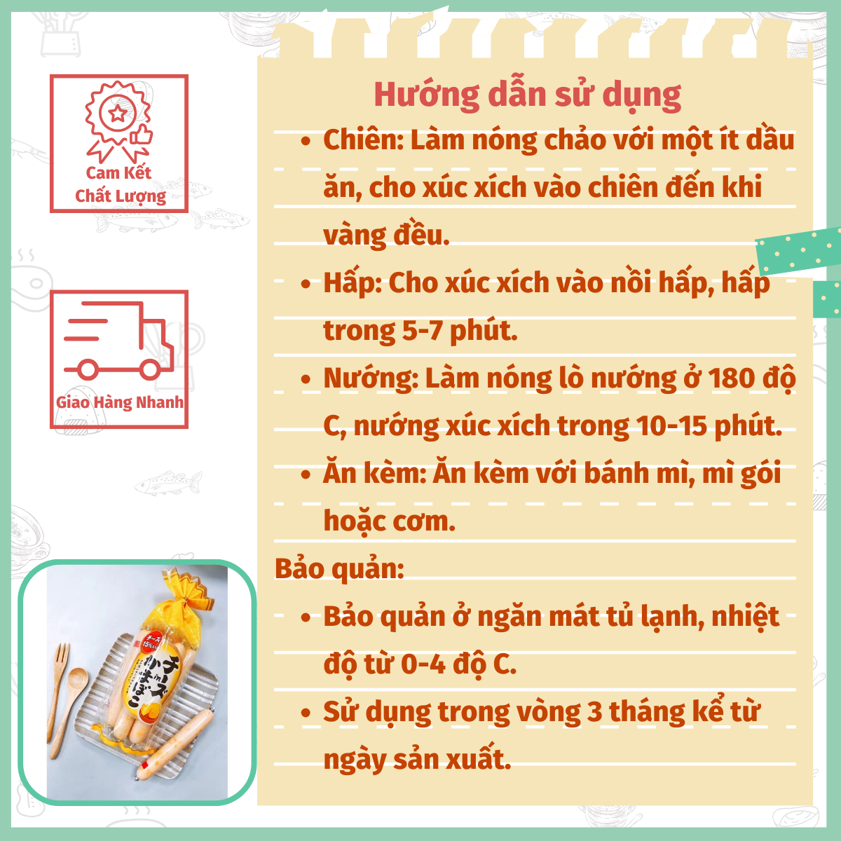 Xúc xích phô mai cá Nhật Bản 8 cây 272g